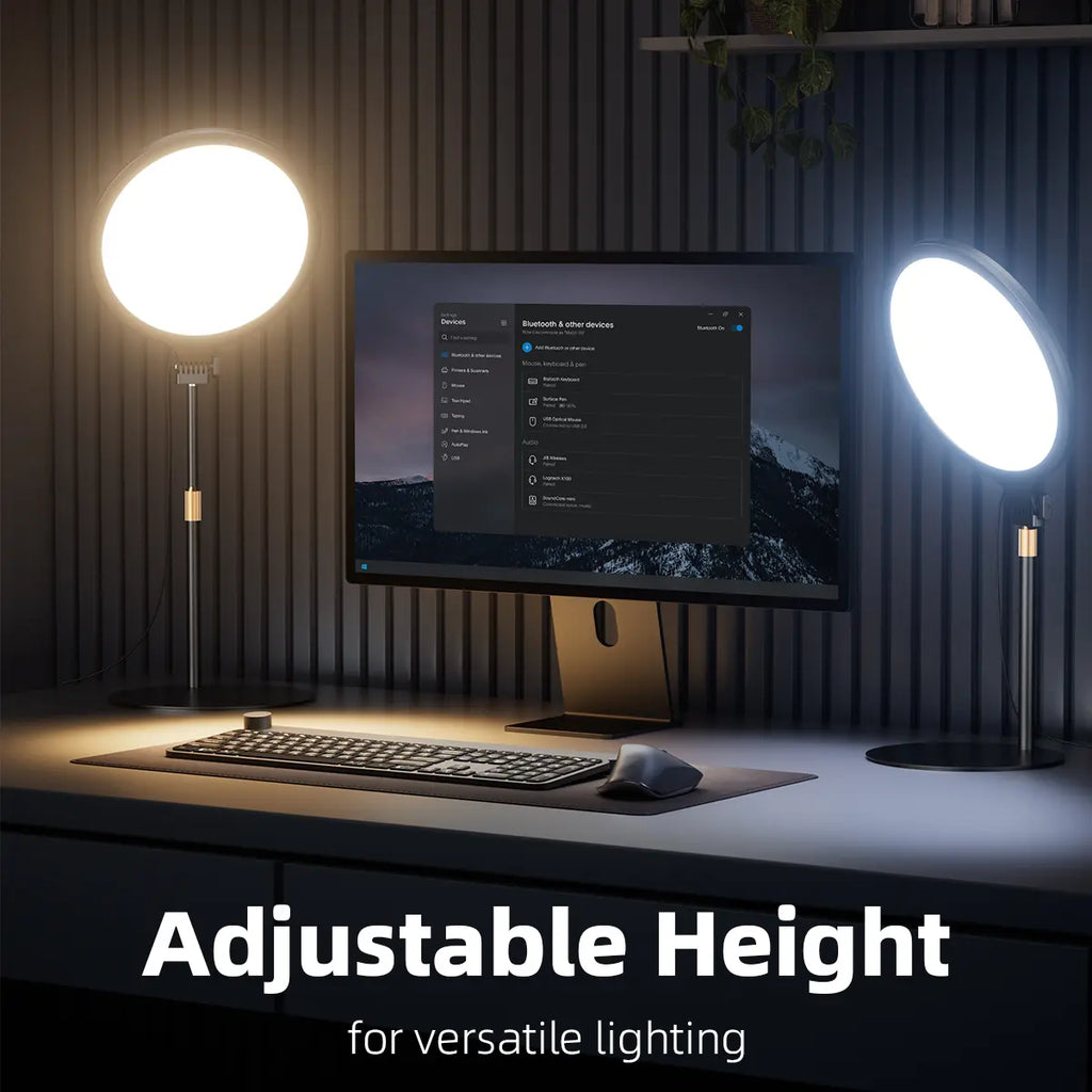 【Dealsforyoudays 】Weilisi 10.5" Ring Light with Stand, Full-Screen Selfie Ring Light for Desk with Phone Holder, Adjustable Laptop Light for Video Recording, Zoom Lighting for Computer, Meeting, Live Streaming, Podcast