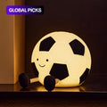 Football Shaped Decorative Night Light, Rechargeable 3-Level Dimmable Silicone Squishy Night Light, Funny Office Desk and Bedroom Decor, Birthday Gift #GLOBAL PICKS